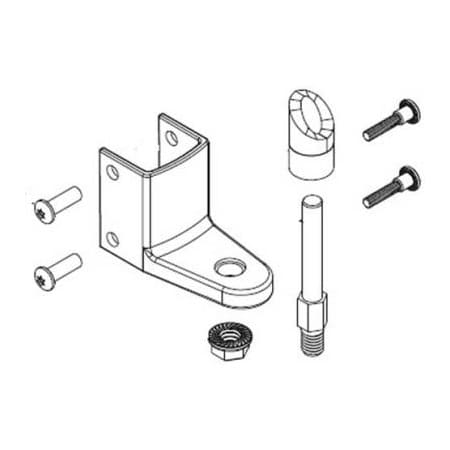 Bradley Metal Toilet Partition Bottom Hinge Kit, Zamak, Baked Enamel - HDWT-T110